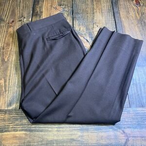Corbin Prime Flannel Mens Dress Pants 42x30 Dark Brown Wool Flat Front Straight